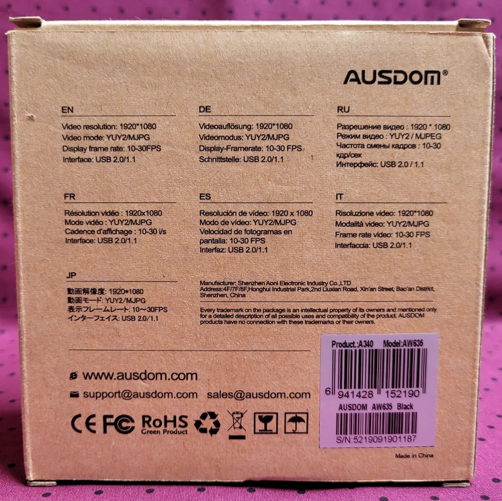 AUSDOM | 1080P HD Webcam